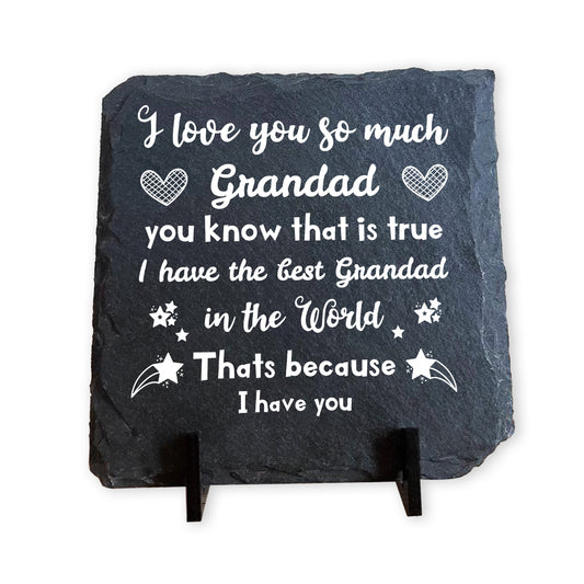 Grandad Gifts from Grandchildren Slate Plaque Birthday Christmas