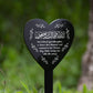 Muslim Islamic Memorial Plaque For Granddaughter Acrylic Heart