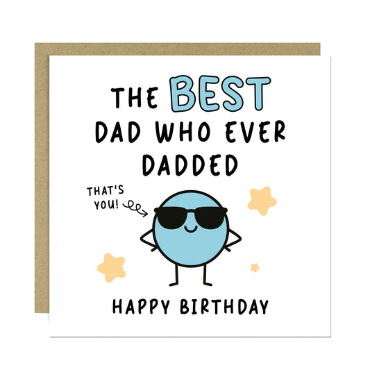 Birthday Card Best Dad Novelty Card Happy Birthday Dad