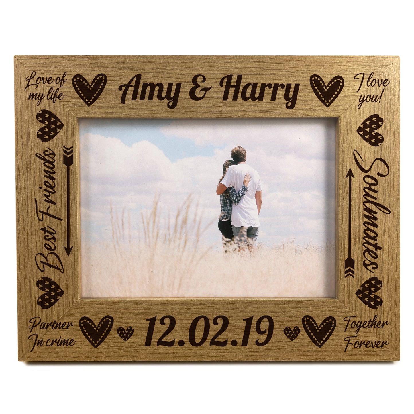 Personalised Gift For Her 7x5 Frame Anniversary Birthday