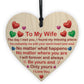 Gifts for Wife Wood Heart Romantic Gifts for Her Wife Gifts