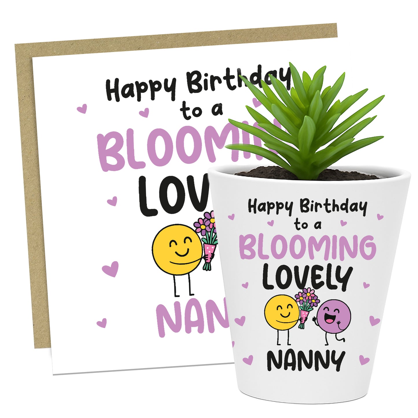 Birthday Gift For Nanny BLOOMING LOVELY NANNY Card And Plant Pot