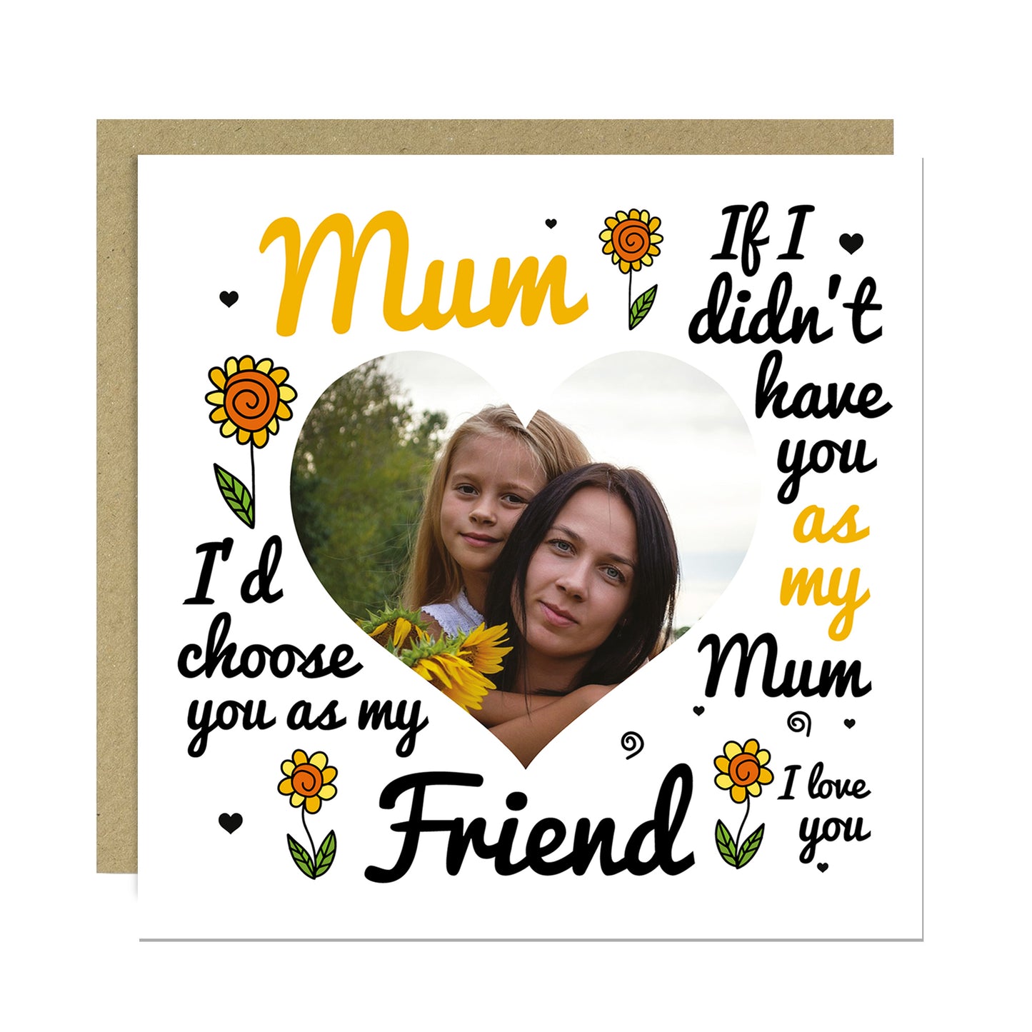 Mum Card Personalised Mum Card Photo Card For Best Friend Card