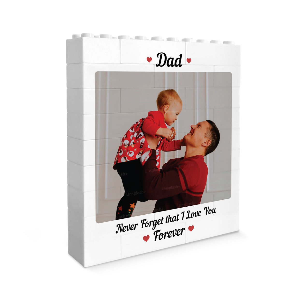 Personalised Building Photo Block Gift For Dad Fathers Day