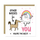 Funny Card For Boss Thank You Card For Boss Birthday Card