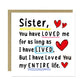 Birthday Card For Sister With Kraft Envelope Thank You Card