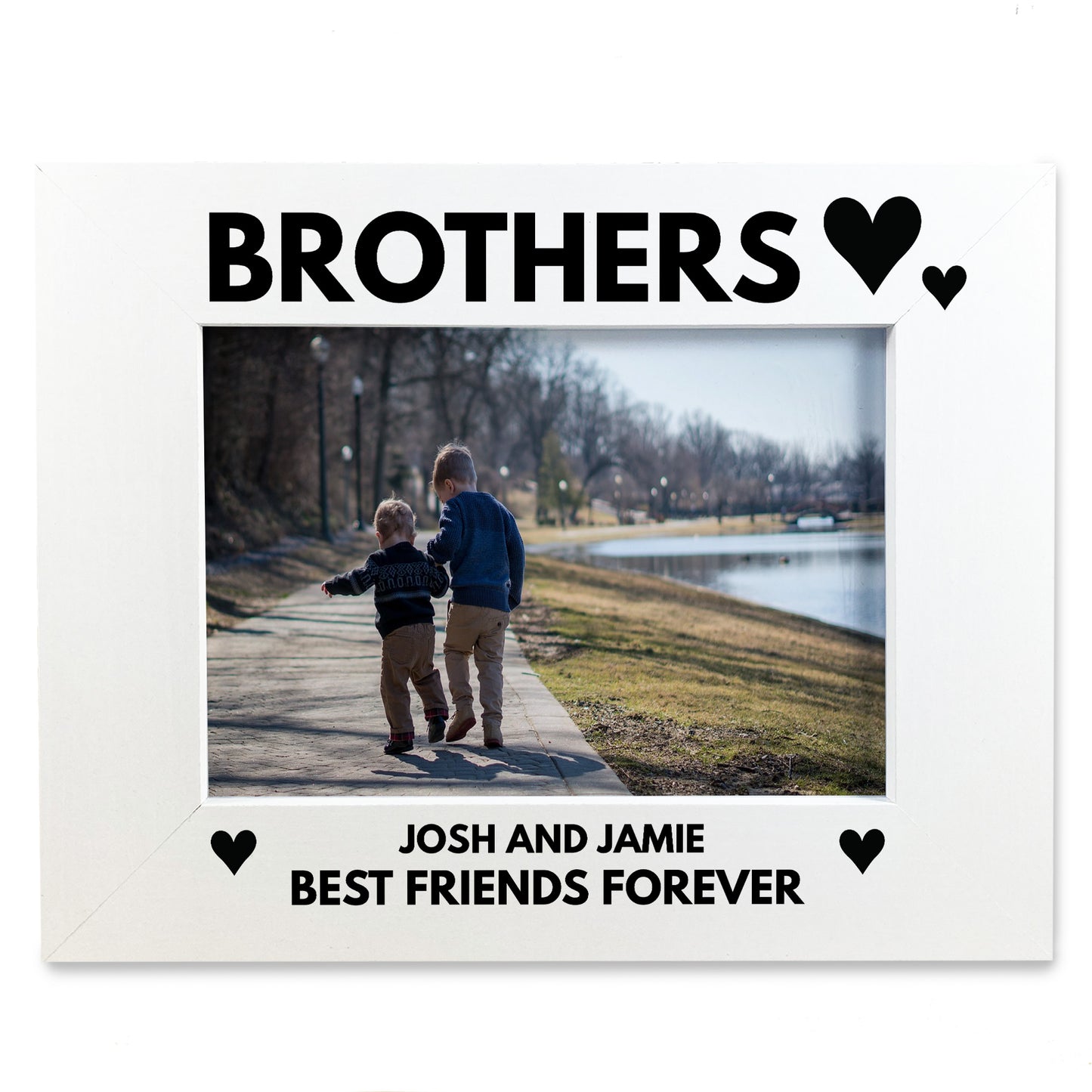 Personalised Brother Gift White 7x5 Photo Frame Birthday Gift
