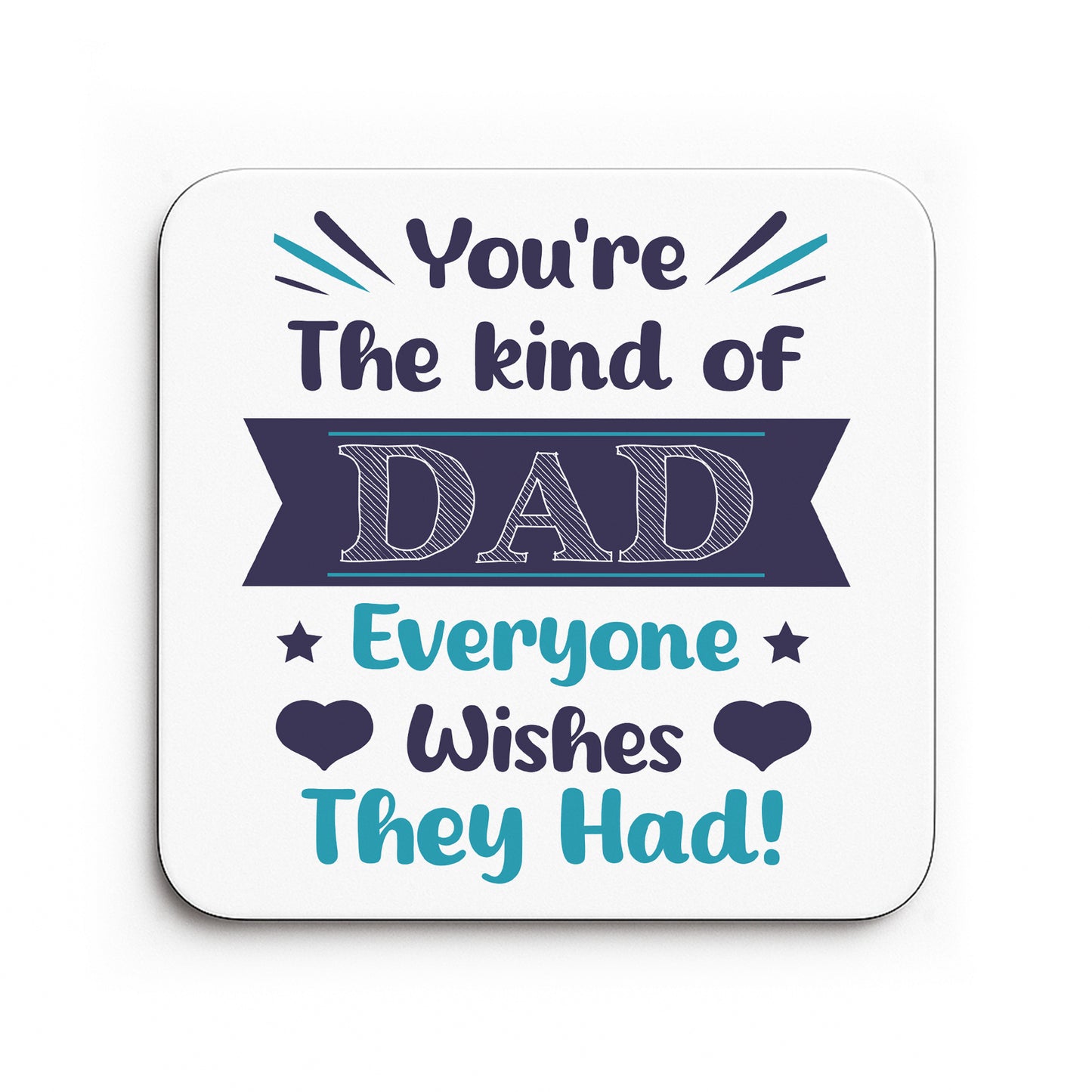 Dad Coaster Gift From Daughter and Son Novelty Fathers Day Gift