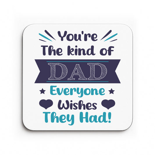 Dad Coaster Gift From Daughter and Son Novelty Fathers Day Gift