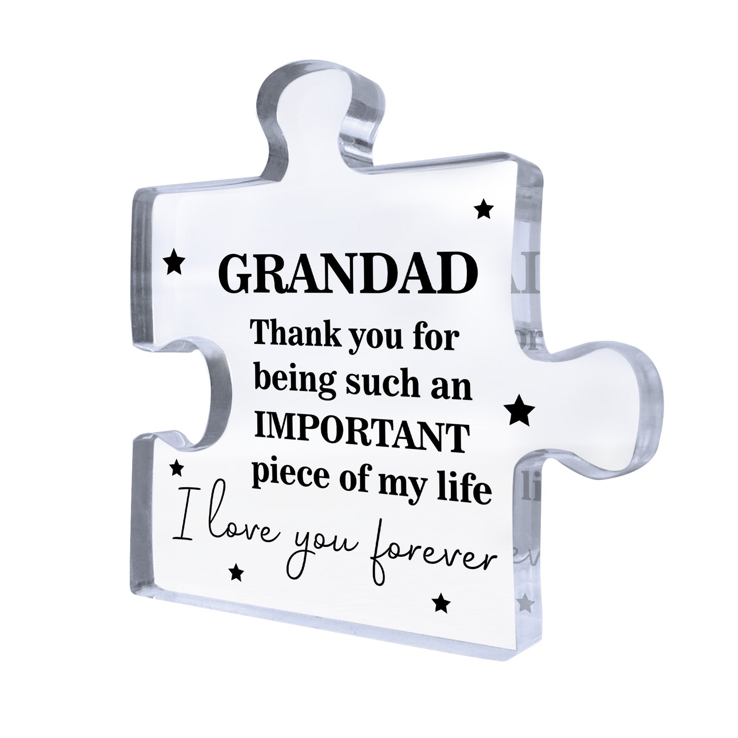 Grandad Puzzle Acrylic Plaque Gifts for Grandad Christmas