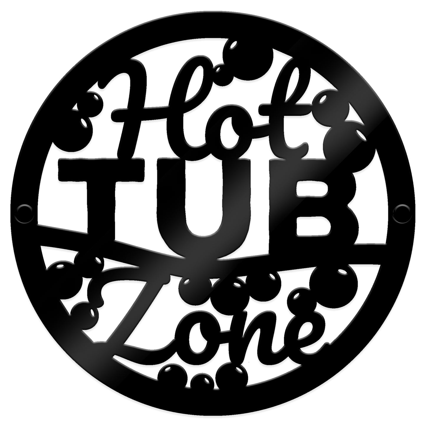 Hot Tub Plaque Wall Mounted Outdoor Garden Signs 23x23cm