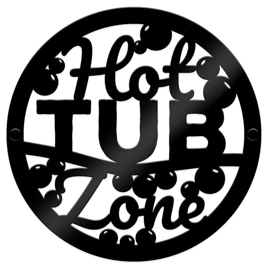 Hot Tub Plaque Wall Mounted Outdoor Garden Signs 23x23cm