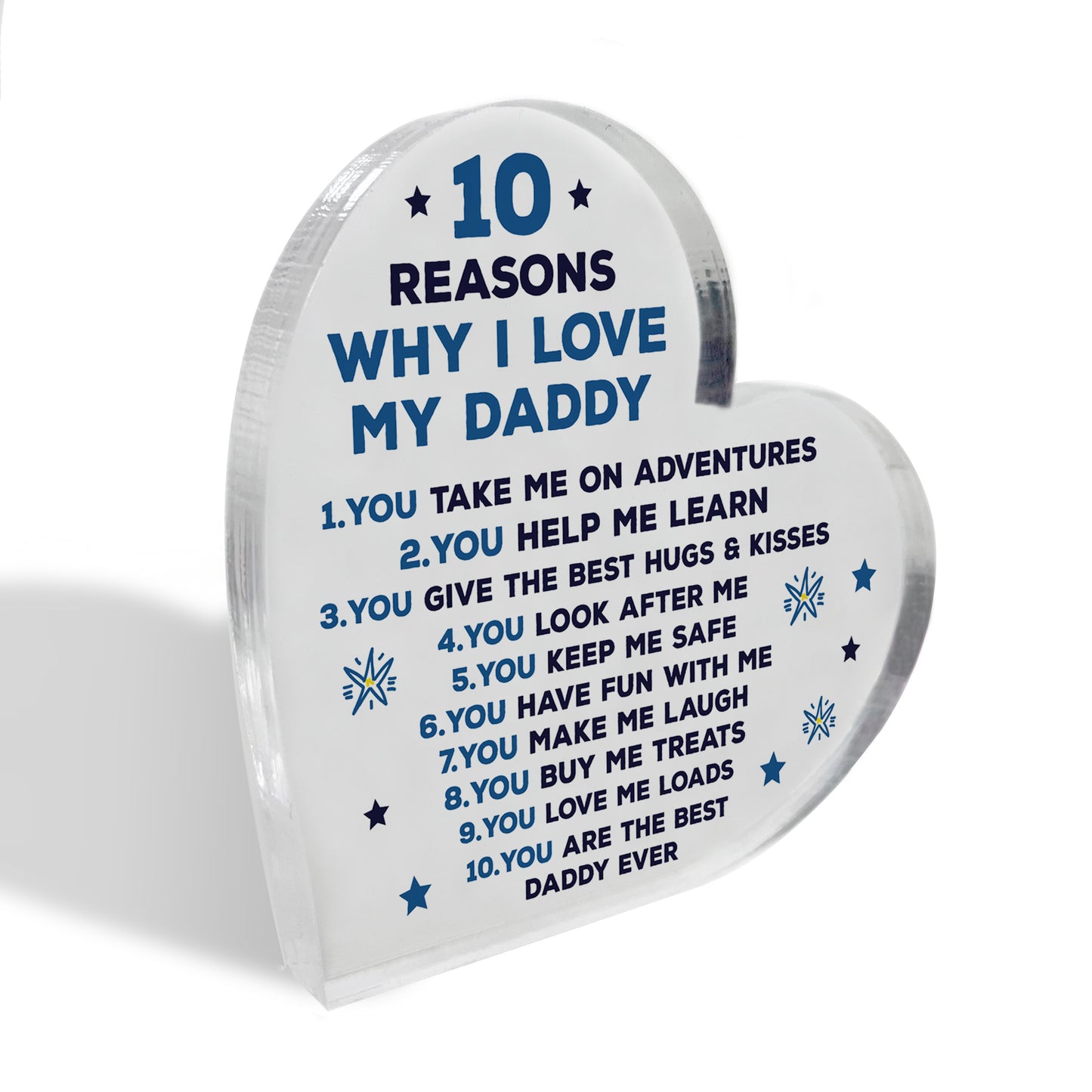 Daddy Gifts From Son Father And Daughter Gifts Acrylic Heart