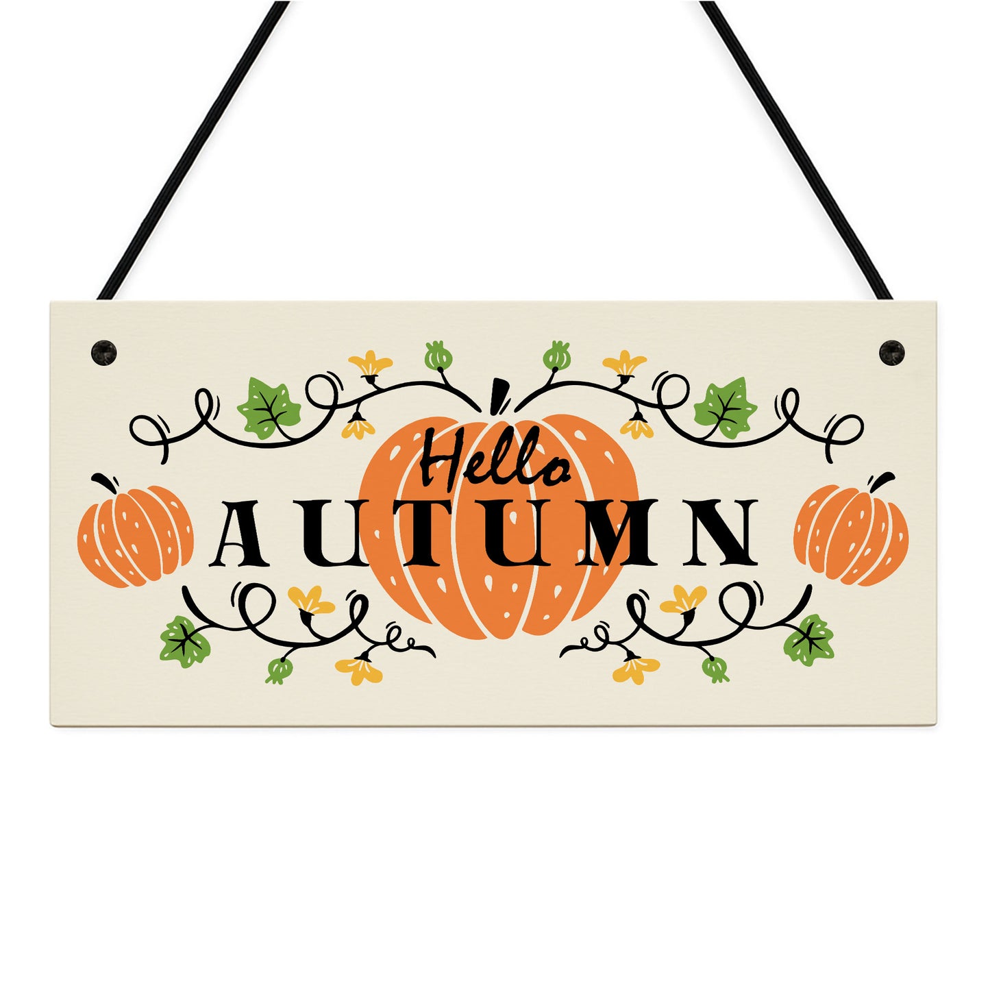 Autumn House Decor Sign With Pumpkins Accessories