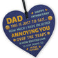 Fathers Day Wooden Heart Funny Dad Gifts For Him Fathers Day