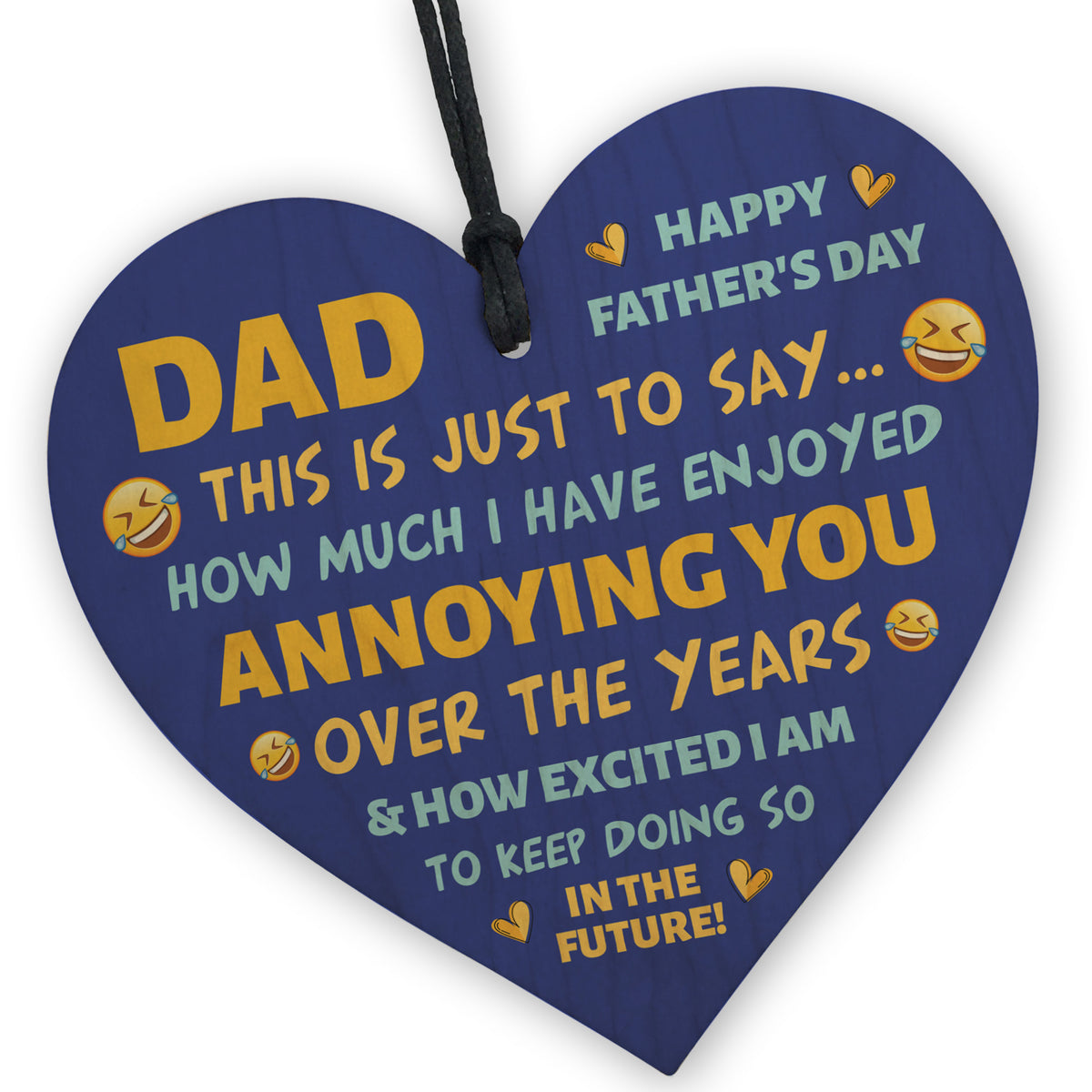 Fathers Day Wooden Heart Funny Dad Gifts For Him Fathers Day