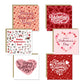 Happy Valentines Day Card Set of 6 Greetings Cards Him Her