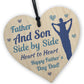 Happy Father's Day Wooden Heart Dad Gift From Son Fathers Day