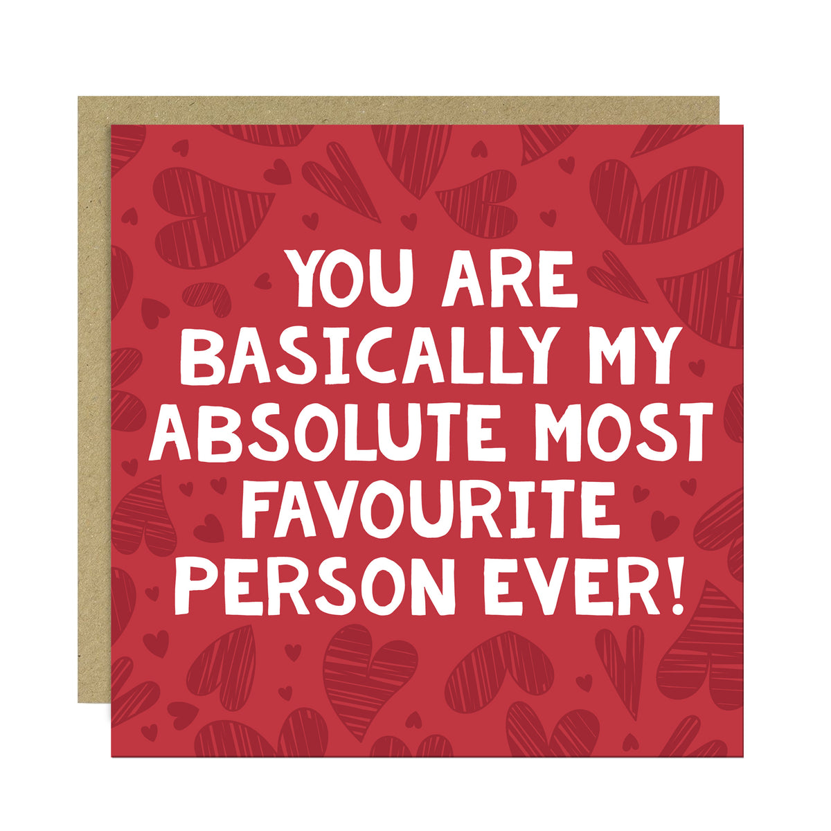 Valentines Card For Him Her MOST FAVOURITE PERSON EVER