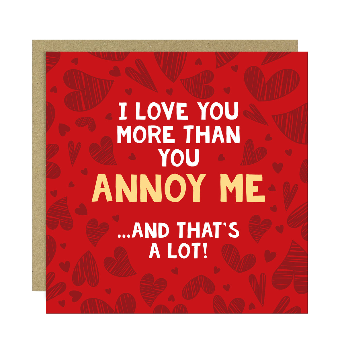 Valentines Card for Him Love You More Funny Anniversary Card