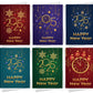 Happy New Year 2025 Cards Pack of 6 New Year Greeting Cards