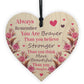 Best friends wooden heart inspirational cheer up gift for friend