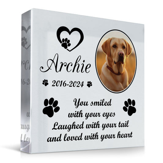 Freestanding Pet Memorial Plaque Photo Printed Personalised Dog
