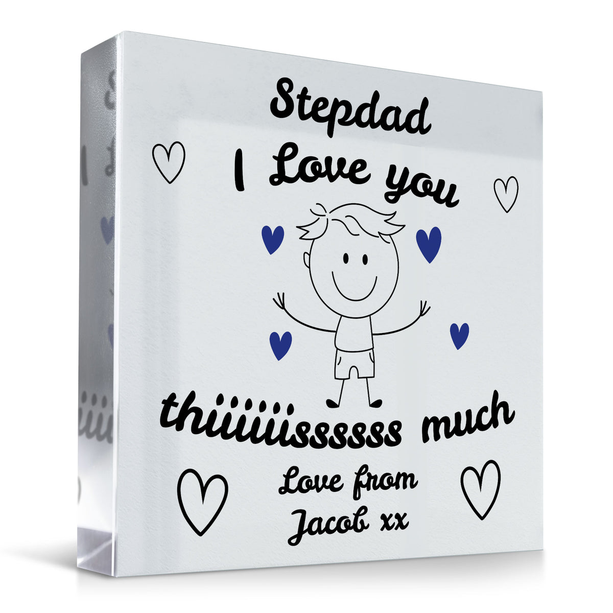 Gift For Stepdad I Love You This Much From Son Personalised Sign