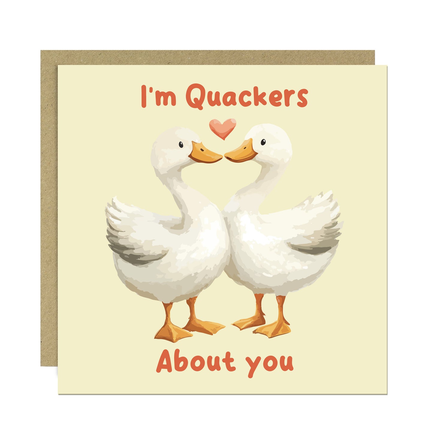 Anniversary Card For Him Her Im Quackers About You