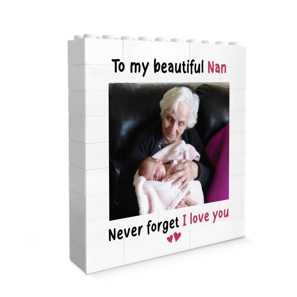 Gift For Nan For Mothers Day Birthday Personalised Photo Block