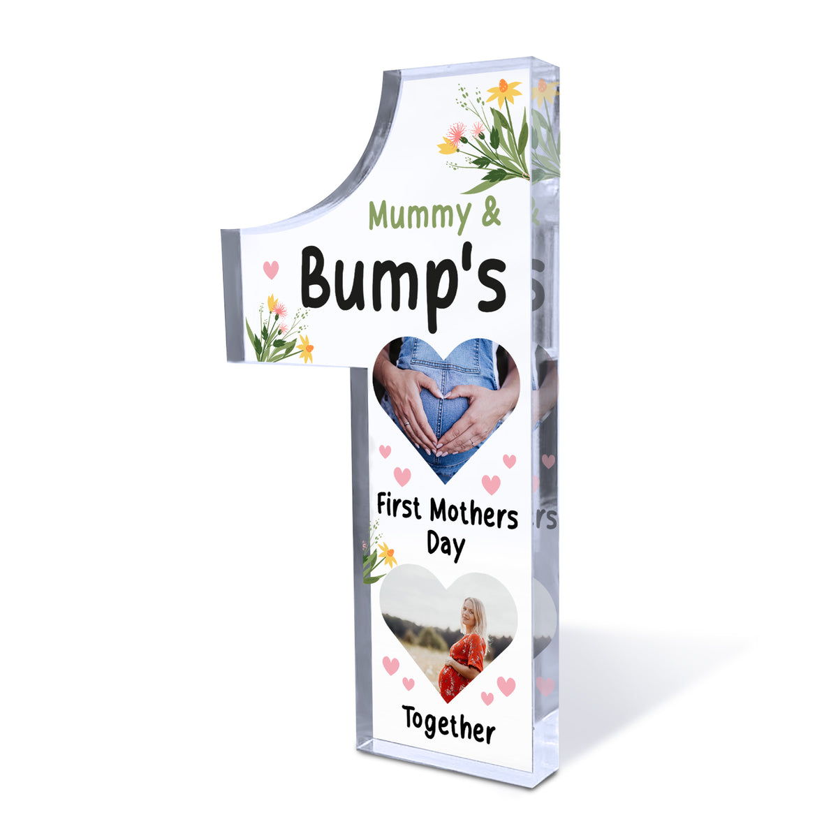Mum Gift From Bump For Mothers Day Personalised Mum Photo Plaque