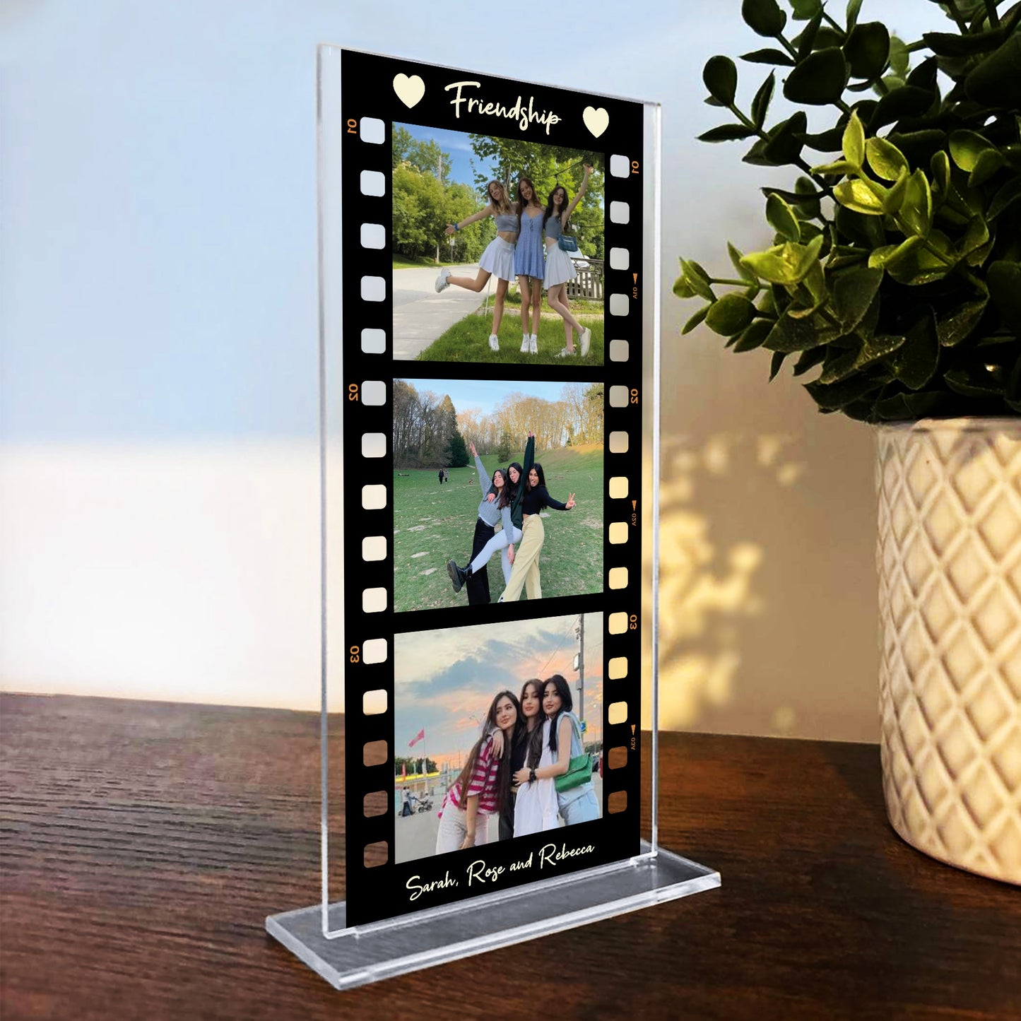 Personalised Gift For Best Friend Freestanding Photo Plaque