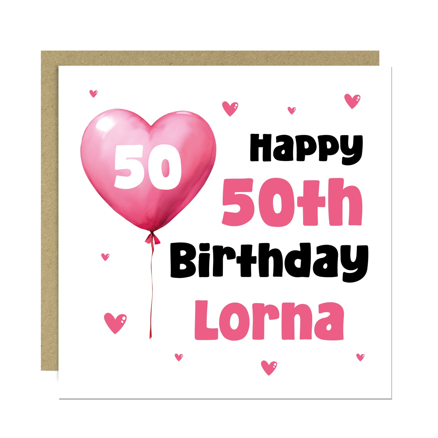 50th Birthday Card For Women Personalised 50th Birthday Cards