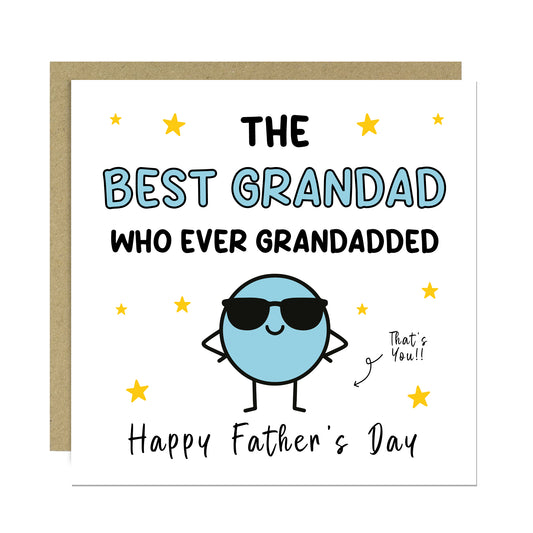 Fathers Day Card For Grandad BEST GRANDAD Whoever Grandadded