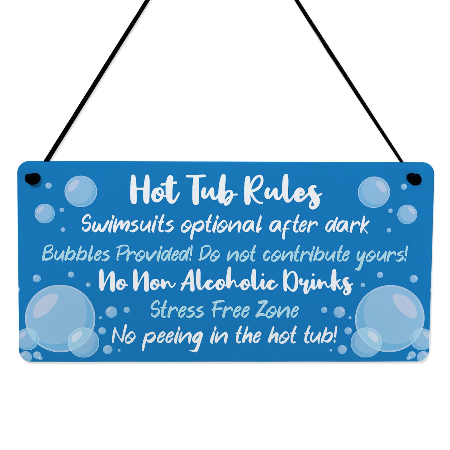 Hot Tub Rules Sign For Outside Hanging Shed Plaque Yard Sign