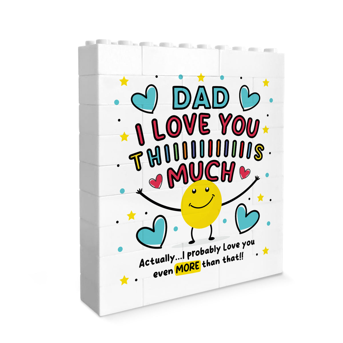 Dad Gift Building Block Puzzle Gift Love You This Much Gift