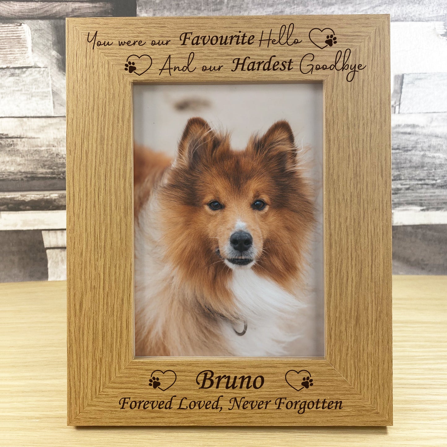 Personalised Pet Memorial 7x5 Photo Frame Dog Puppy Cat Pet Gift