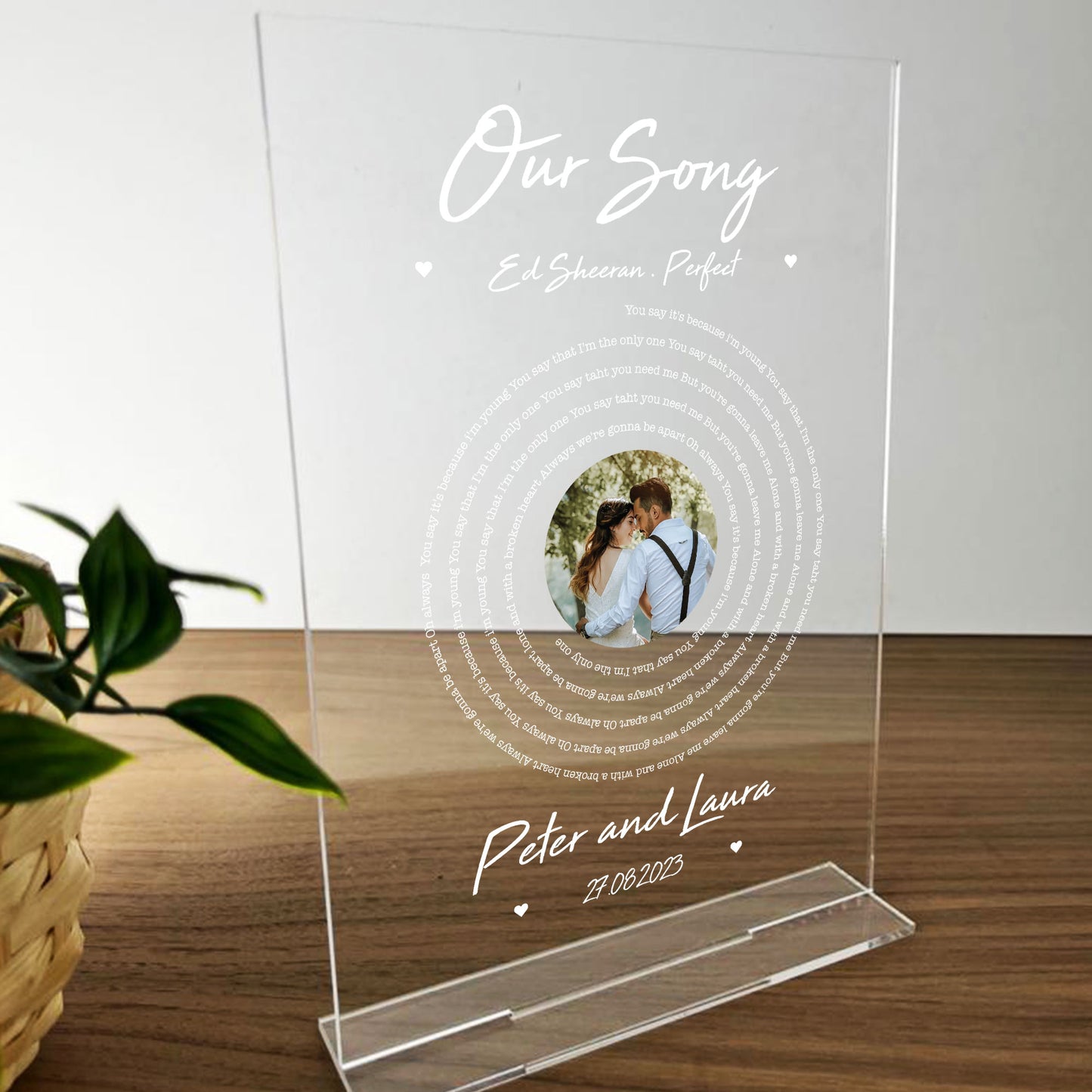 Personalised Our Song Anniversary Plaque For Husband Wife