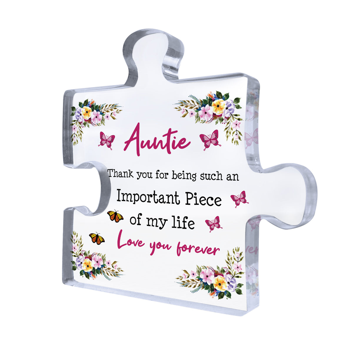 Love You AUNTIE Gift For Birthday Christmas Acrylic Plaque