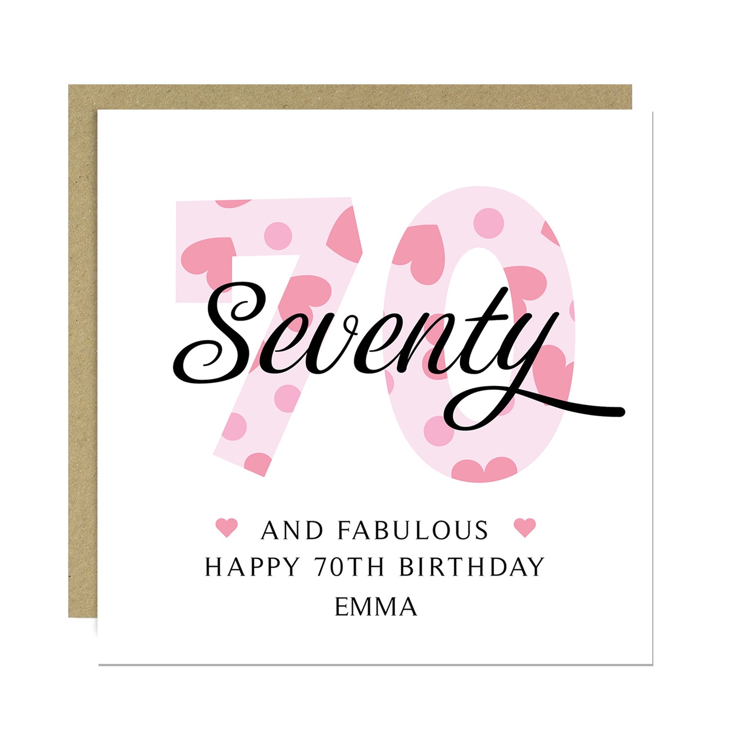 70th Birthday Cards For Women 70 And Fabulous Personalised Card