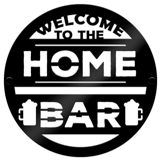 Home Bar Welcome Sign Plaque Garden Bar Man Cave 35x35cm