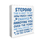 Funny Gift for Stepdad For Fathers Day Building Blocks Puzzle