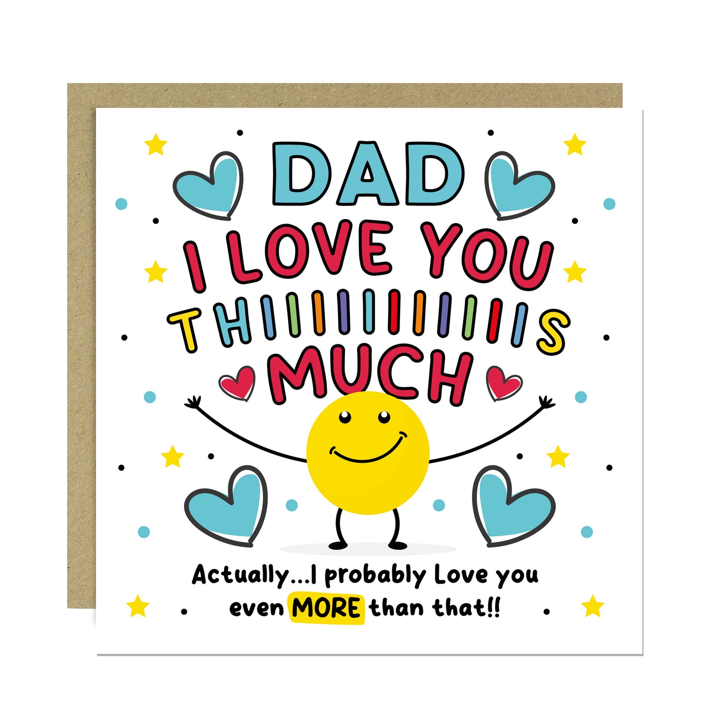 Card For Best Dad I Love You This Much Dad Birthday Card