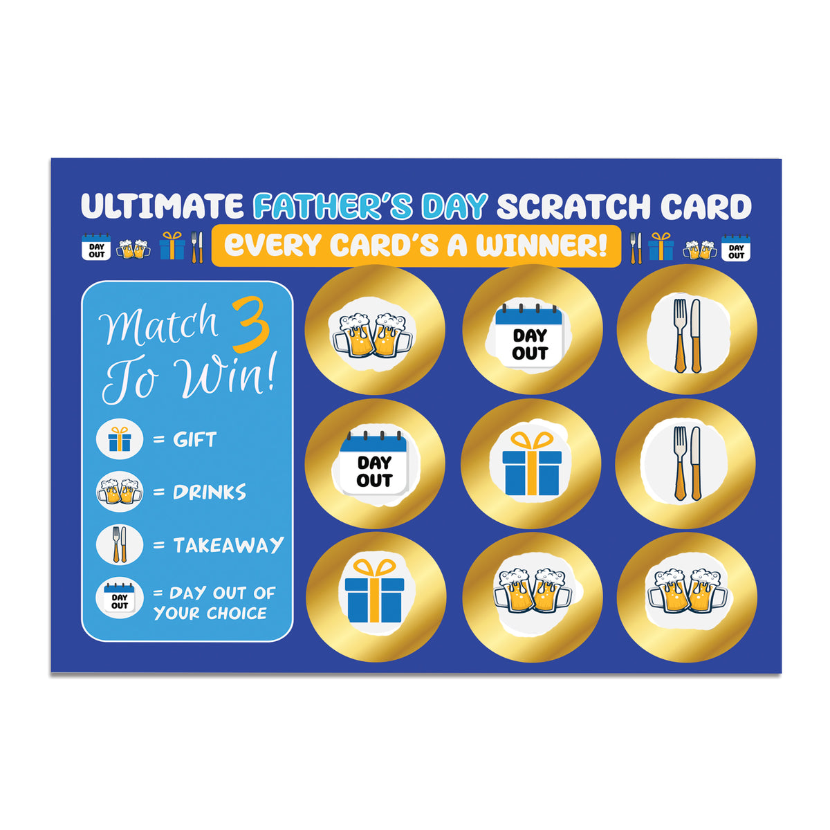 Gifts for Dad Scratch Card Fathers Day Gift Novelty Scratch Card