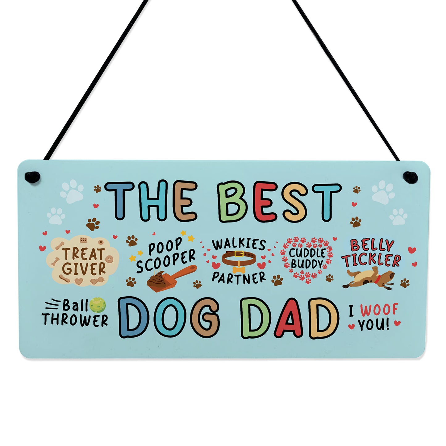 Funny Fathers Day Birthday Gift For The Best Dog Dad Gift Woof