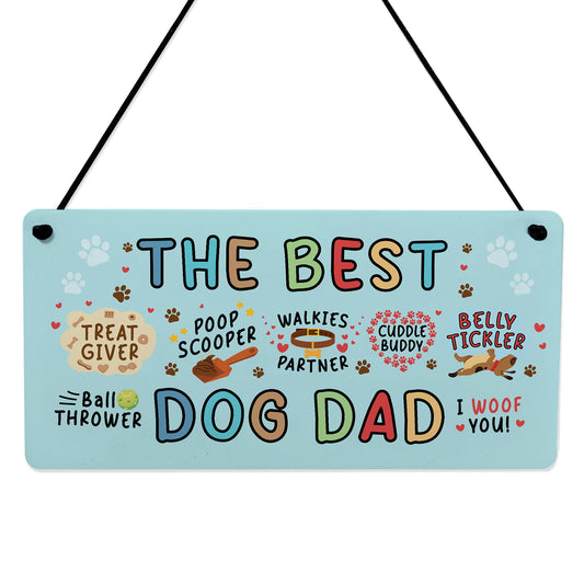 Funny Fathers Day Birthday Gift For The Best Dog Dad Gift Woof
