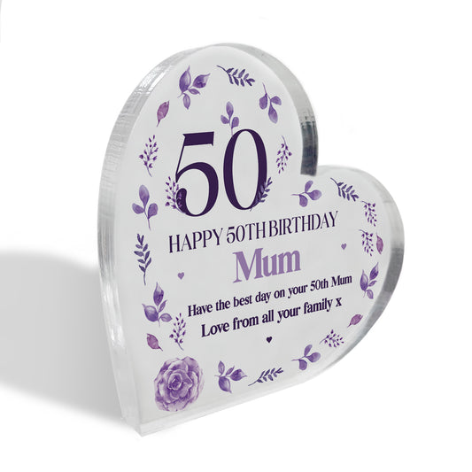 Personalised Happy 50th Birthday Gift For Mum Nan Auntie
