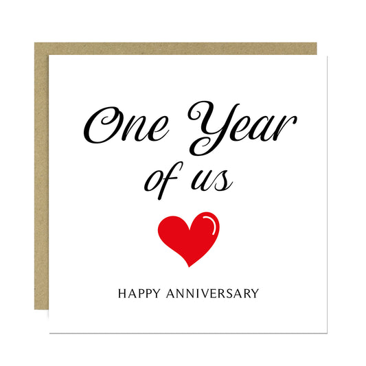 1st Anniversary Card For Husband Wife Boyfriend Girlfriend