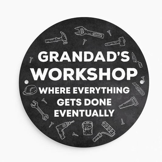 Funny Gift For Grandad Birthday Fathers Day GRANDADS WORKSHOp