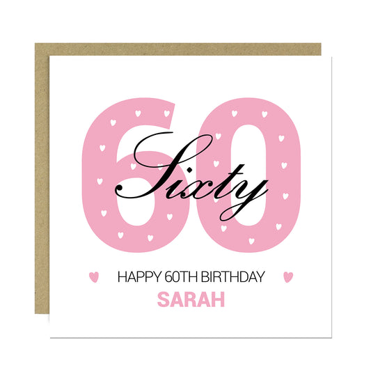 PERSONALISED 60th Birthday Card For Nan Auntie Mum Friend